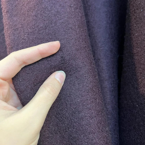 Harris Wharf London Purple Collared Wool Blend Tie Waist Classic Trench Coat 42 - Picture 7 of 9